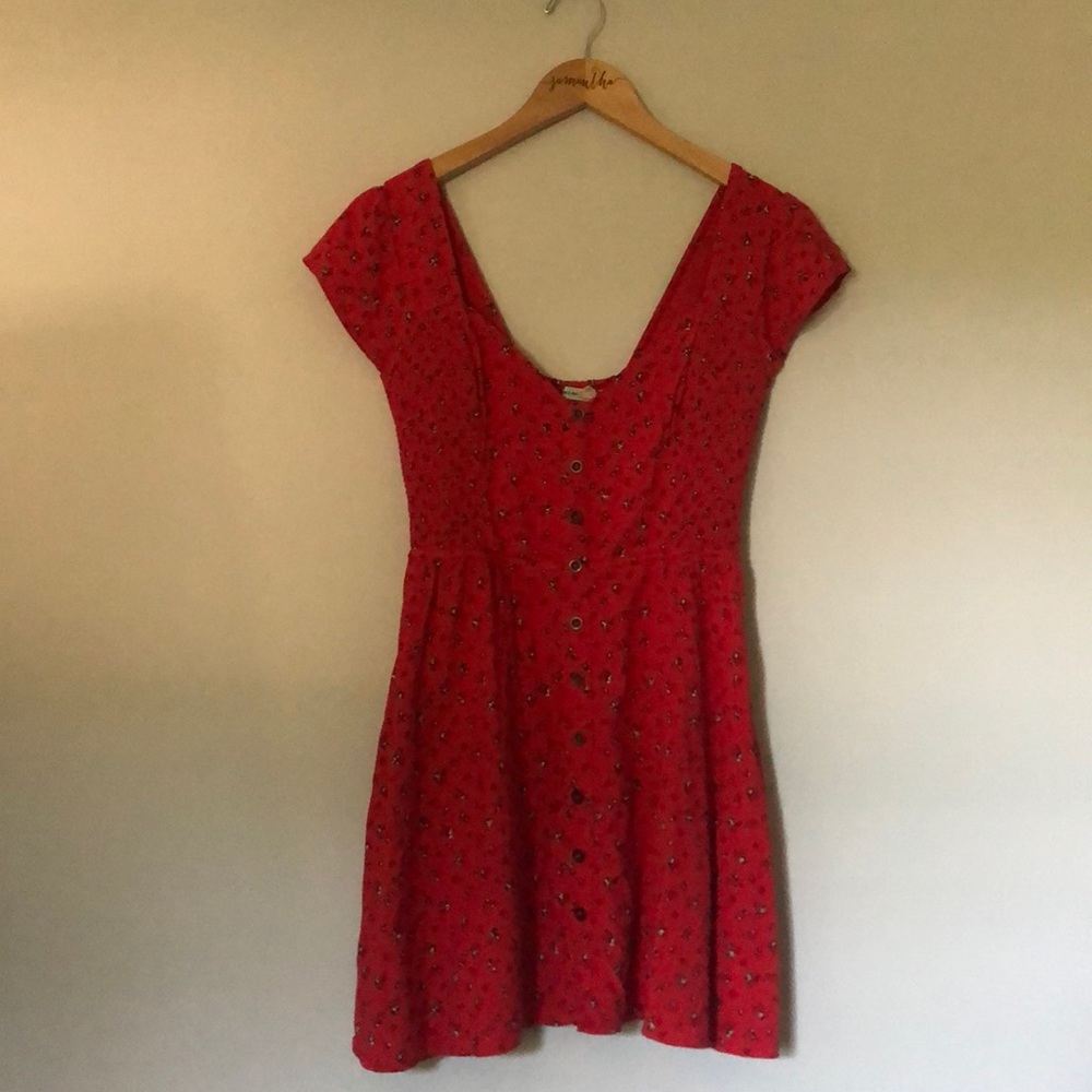 Urban Outfitters Red Floral Dress